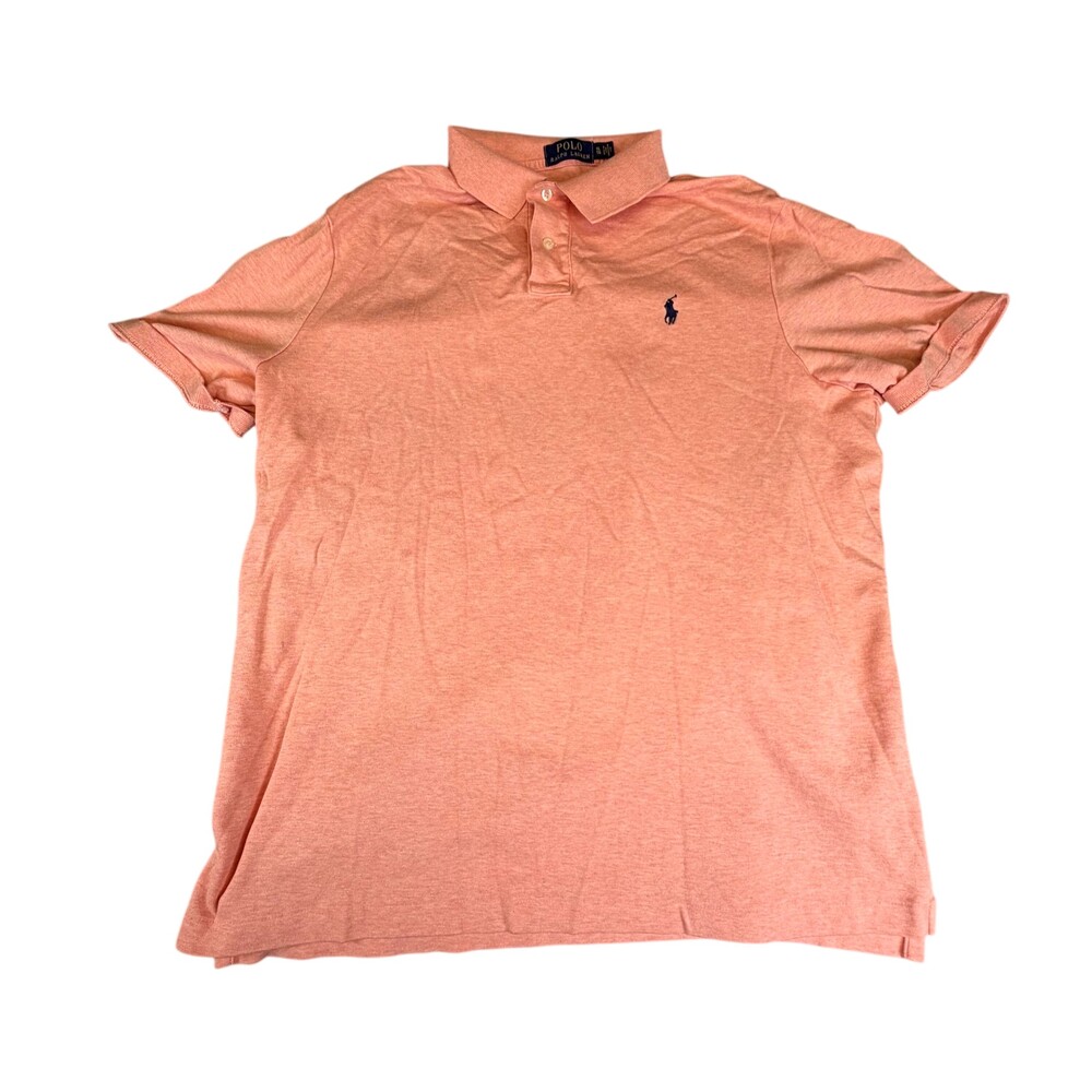 Polo Ralph Lauren Polo Shirt Mens XL Pink 100% Cotton Short Sleeve Knit Casual